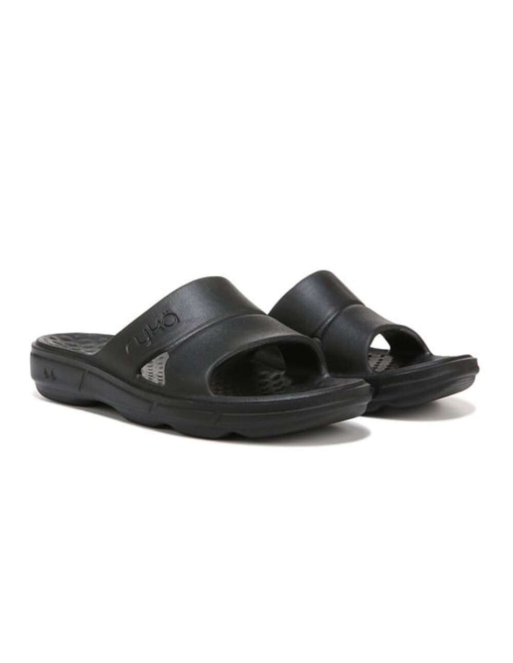 Ryka Women's Restoreslide Recovery Slide in Black Size 10 M (MSRP $50)